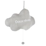 Atmosphera Kids Coussin Déco Musical  Nuage  30cm Gris
