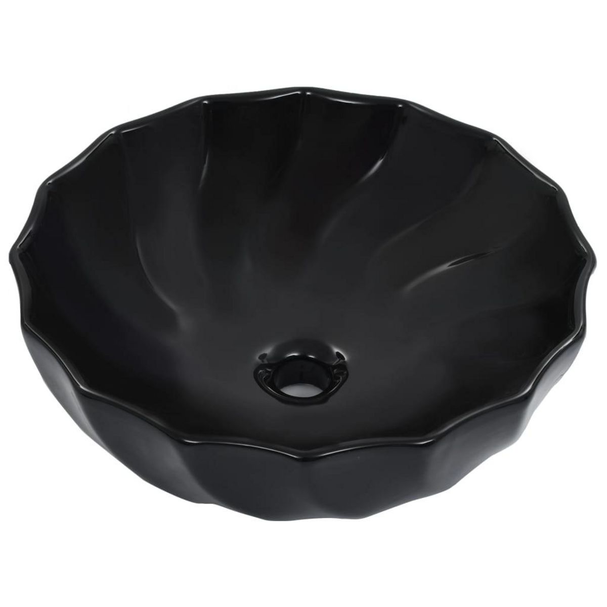 VIDAXL Lavabo 46x17 cm Ceramique Noir