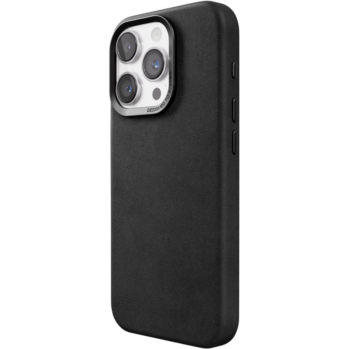 WOODCESSORIES Coque iPhone 15 Pro Max Cuir noir