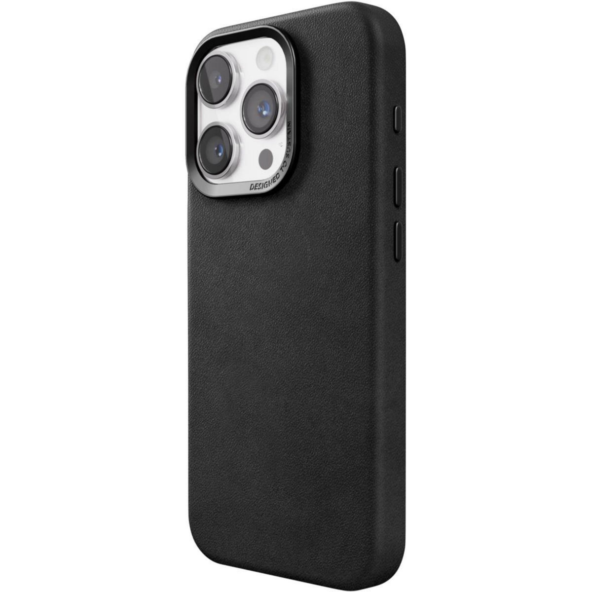 WOODCESSORIES Coque iPhone 15 Pro Max Cuir noir
