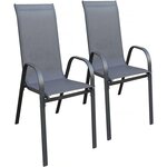 Habitat et Jardin Fauteuil jardin textilène  Cordoba  - Phoenix - Lot de 2 - Anthracite