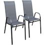 Voir la diapositive 1 : Habitat et Jardin Fauteuil jardin textilène  Cordoba  - Phoenix - Lot de 2 - Anthracite