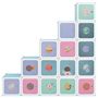 Voir la diapositive 3 : VIDAXL Armoire de rangement pour enfants avec 15 cubes Bleu PP