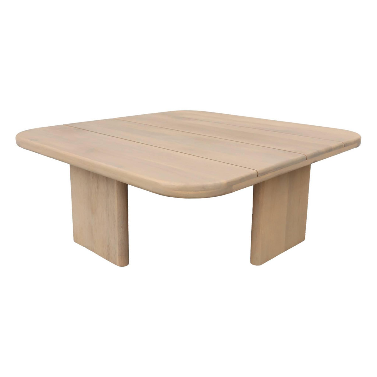 SWEEEK Table basse de jardin carrée bois d'acacia naturel 70cm - Kaina