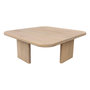 Voir la diapositive 1 : SWEEEK Table basse de jardin carrée bois d'acacia naturel 70cm - Kaina