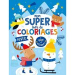 MON SUPER LIVRE DE COLORIAGES HIVER. AVEC 1 PAGE DE STICKERS, L'atelier Cloro
