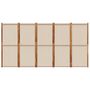 Voir la diapositive 4 : VIDAXL Cloison de separation 5 panneaux taupe 350x180 cm