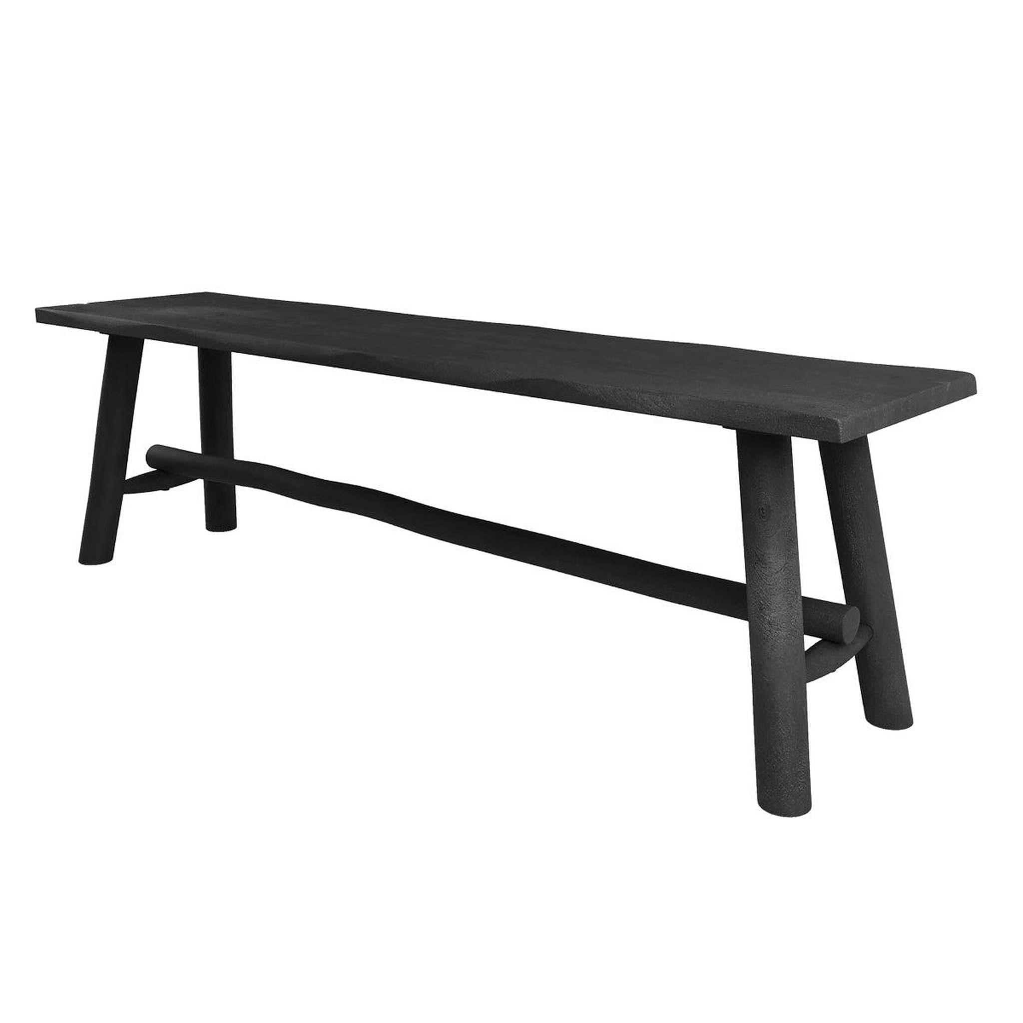 MAISON PAVANE Banc noir en bois de manguier 145 cm-toxis