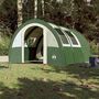 Voir la diapositive 3 : VIDAXL Tente de camping tunnel 4 personnes vert impermeable