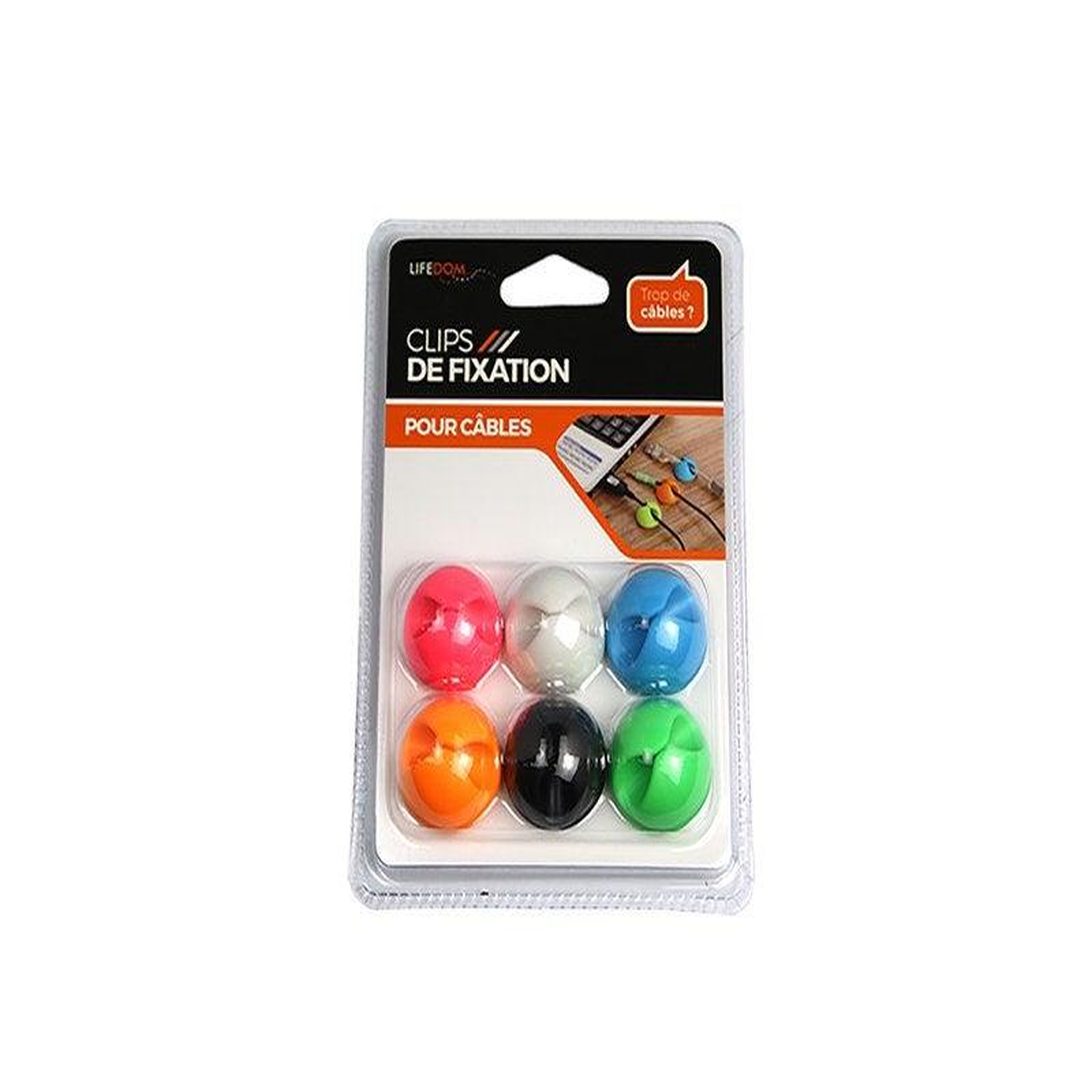 ZENITECH Lot de 6 clips autocollants