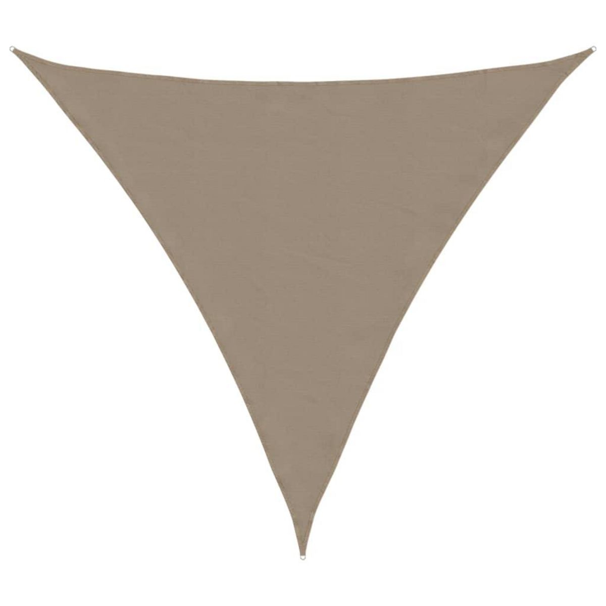 VIDAXL Voile de parasol tissu oxford triangulaire 4x4x4 m taupe