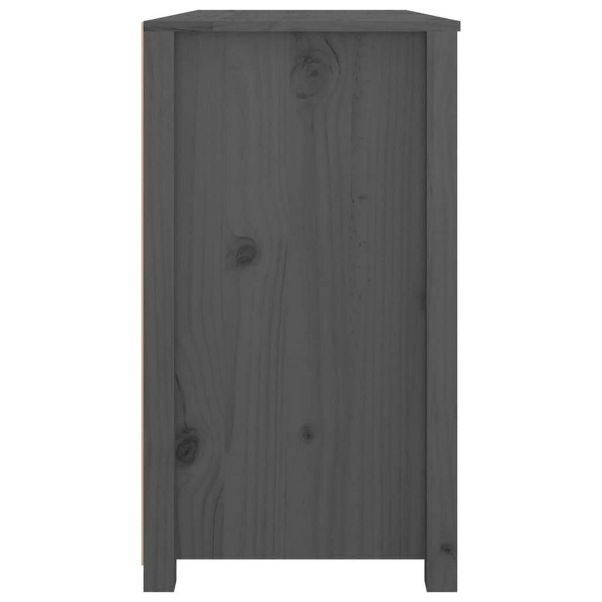 VIDAXL Armoire laterale Gris 100x40x72 cm Bois de pin massif