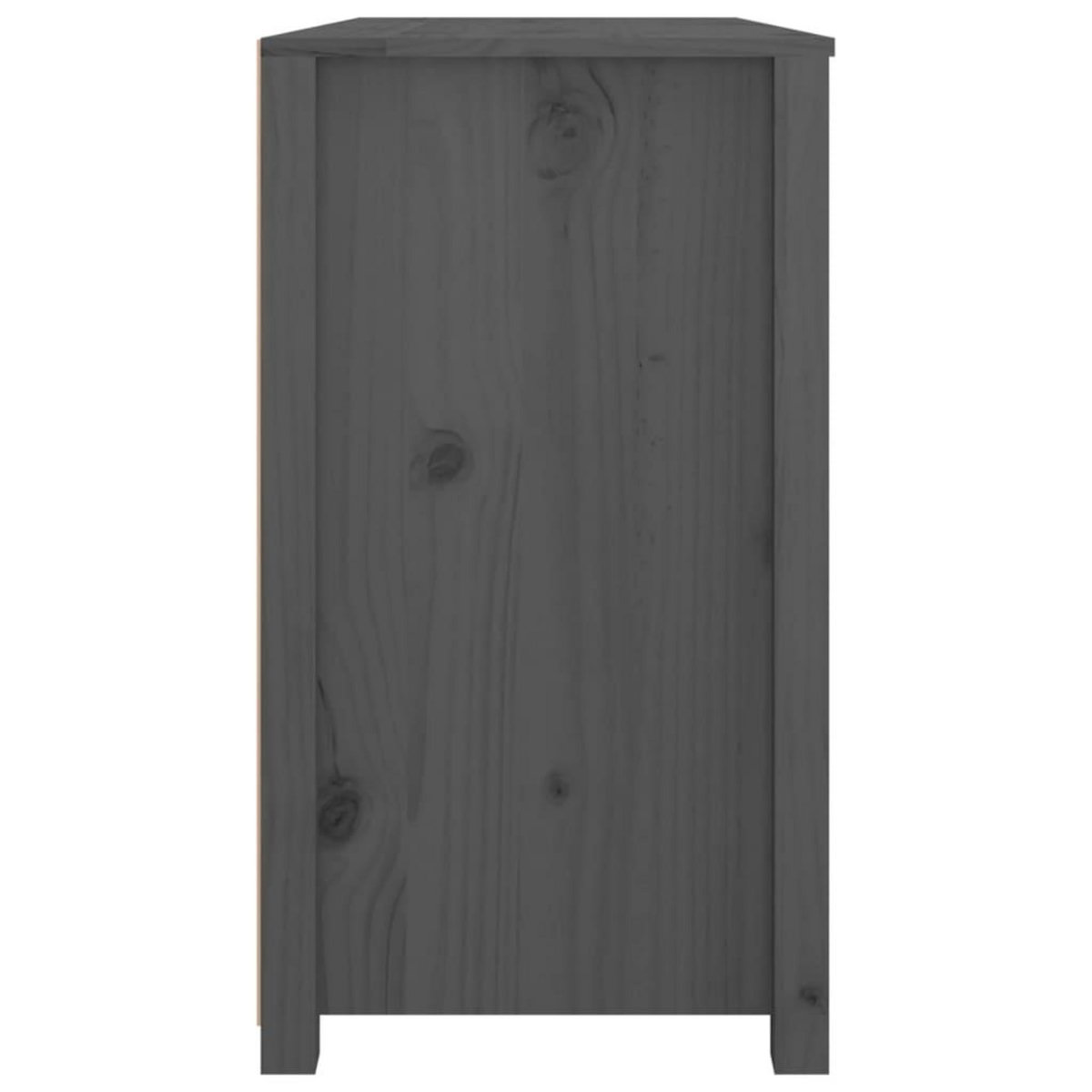 VIDAXL Armoire laterale Gris 100x40x72 cm Bois de pin massif