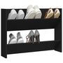 Voir la diapositive 3 : VIDAXL Armoire a chaussures murale Noir 80x18x60 cm Agglomere
