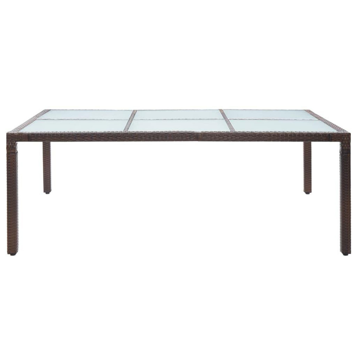 VIDAXL Table a dîner d'exterieur Marron 200x150x74 cm Resine tressee