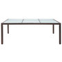 Voir la diapositive 2 : VIDAXL Table a dîner d'exterieur Marron 200x150x74 cm Resine tressee