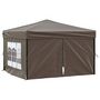 Voir la diapositive 2 : VIDAXL Tente de reception pliable avec parois Taupe 3x3 m