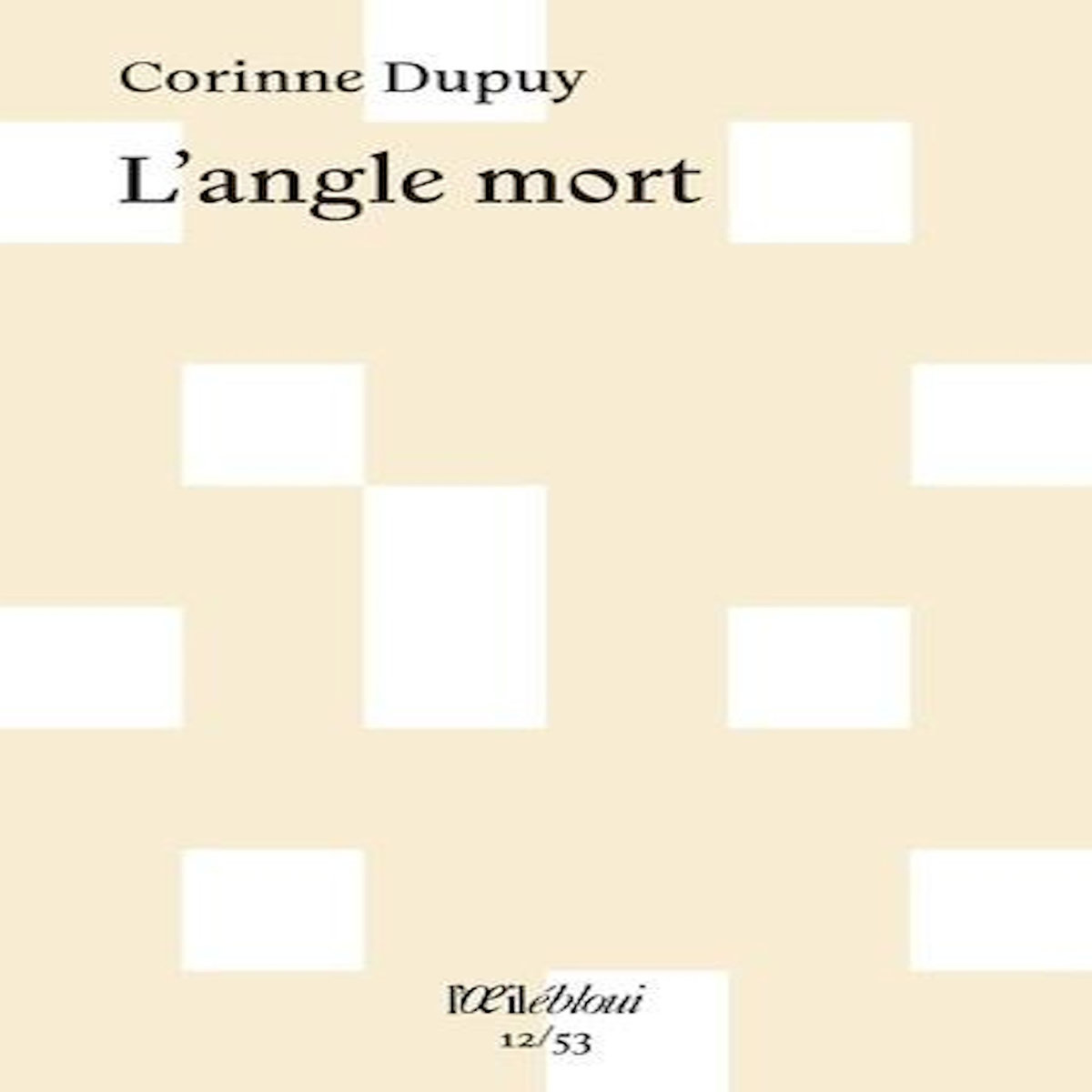 L'ANGLE MORT, Dupuy Corinne