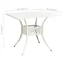VIDAXL Table de jardin Blanc 90x90x73 cm Aluminium coule