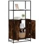 Voir la diapositive 1 : VIDAXL Buffet haut chene fume 68x35x139 cm bois d'ingenierie metal
