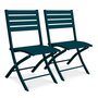 Voir la diapositive 1 : Paris Prix Lot de 2 Chaises de Jardin Pliantes  Marius  82cm Bleu Canard