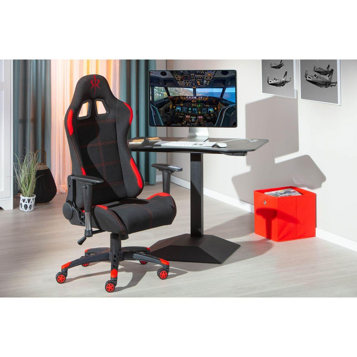 Fauteuil de bureau gamer pivotant ajustable en hauteur RACING