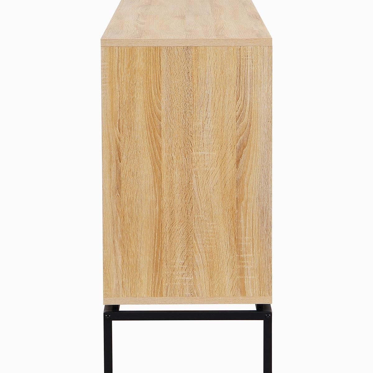 HOMIFAB Buffet 3 portes effet bois 160 cm - Talia