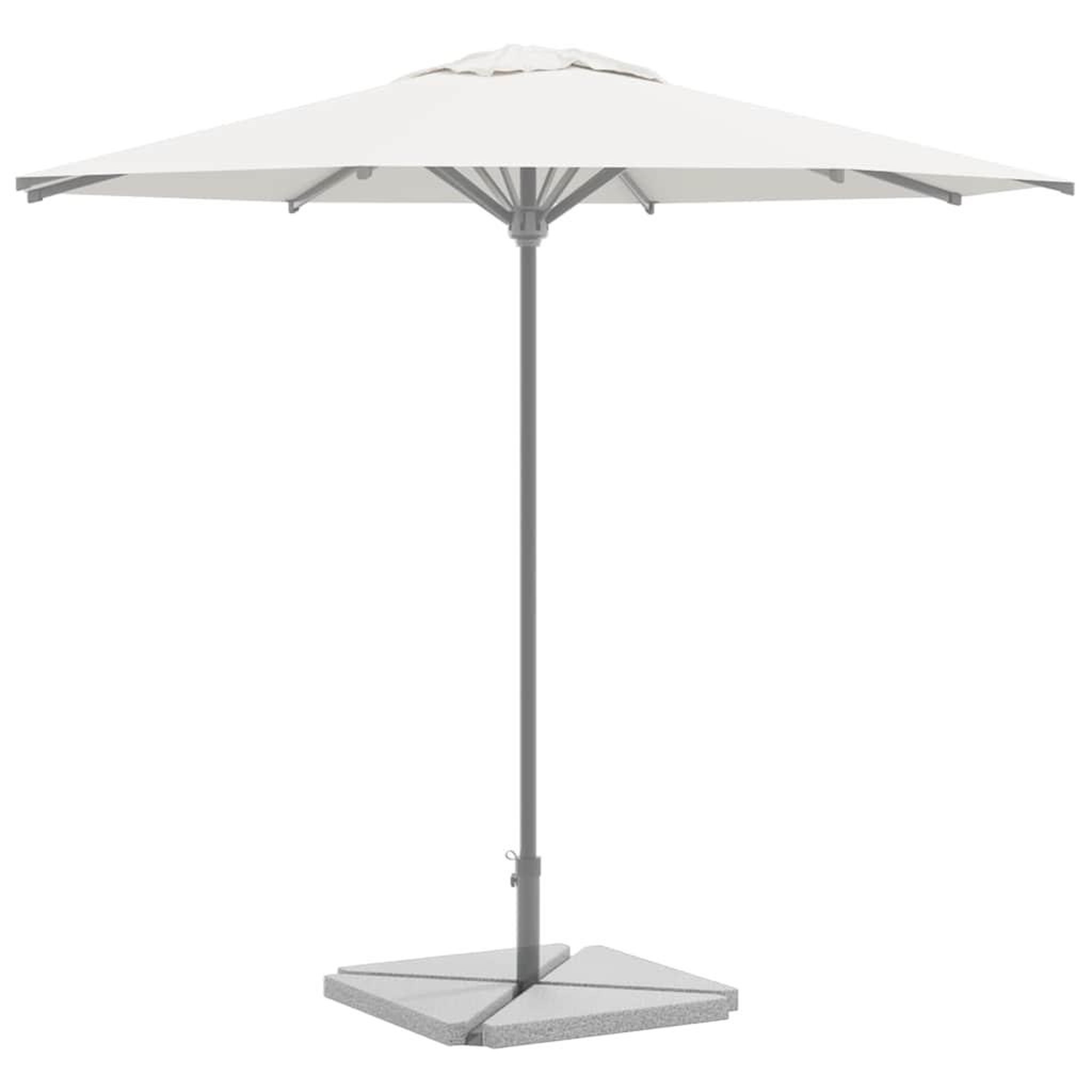 VIDAXL Plaques de poids de parasol 4 pcs triangulaire granit gris 14kg