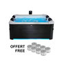 Voir la diapositive 2 : MSpa Spa rigide MSPA 6 places 4 coussins hydromassages. 8 filtres et bâche incluse 160 cm x 65 cm