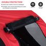 Voir la diapositive 4 : PAWHUT Remorque velo pour chien animaux avec 8 reflecteurs drapeau rouge noir