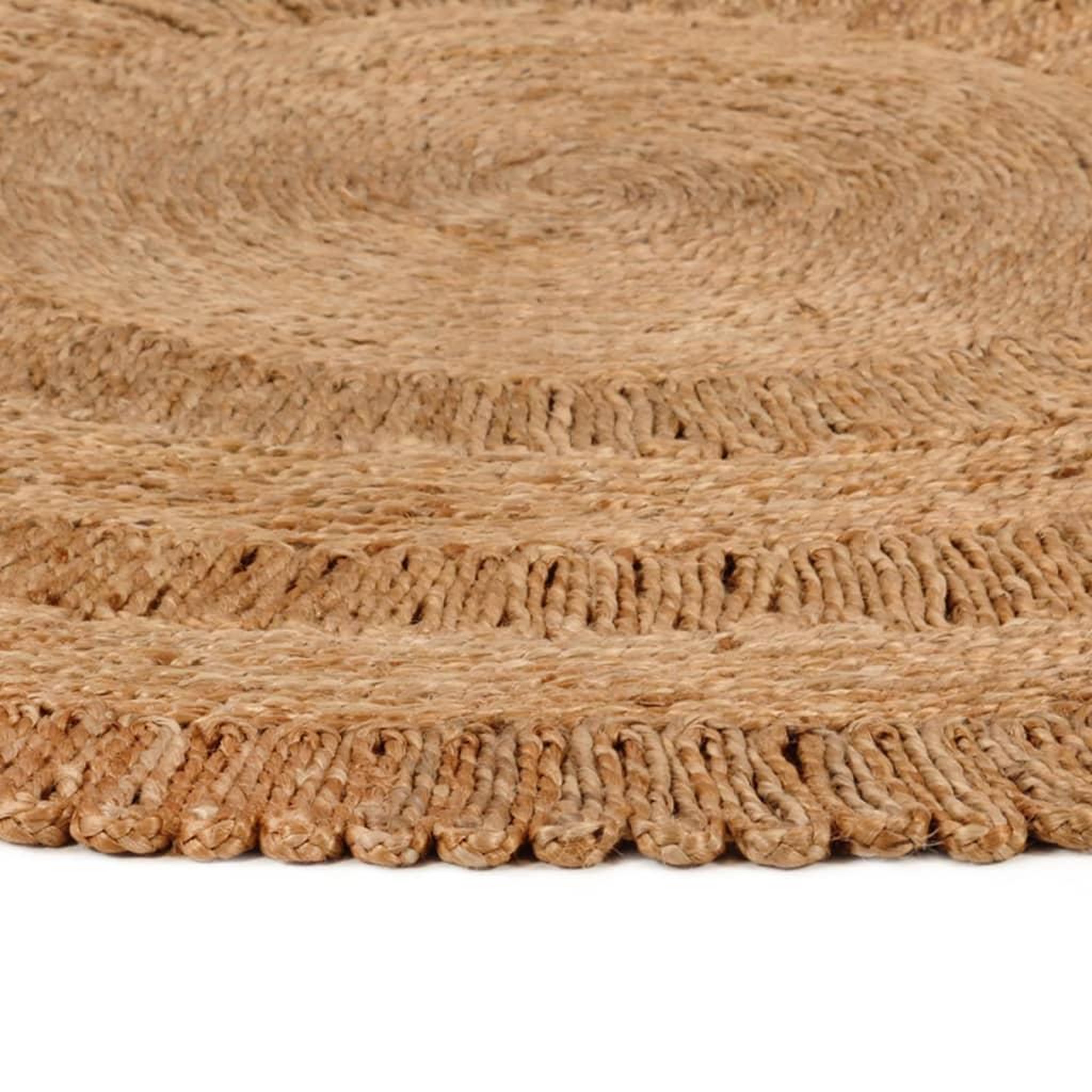 Voir la diapositive 2 : VIDAXL Tapis Jute tresse a la main 150 cm Rond
