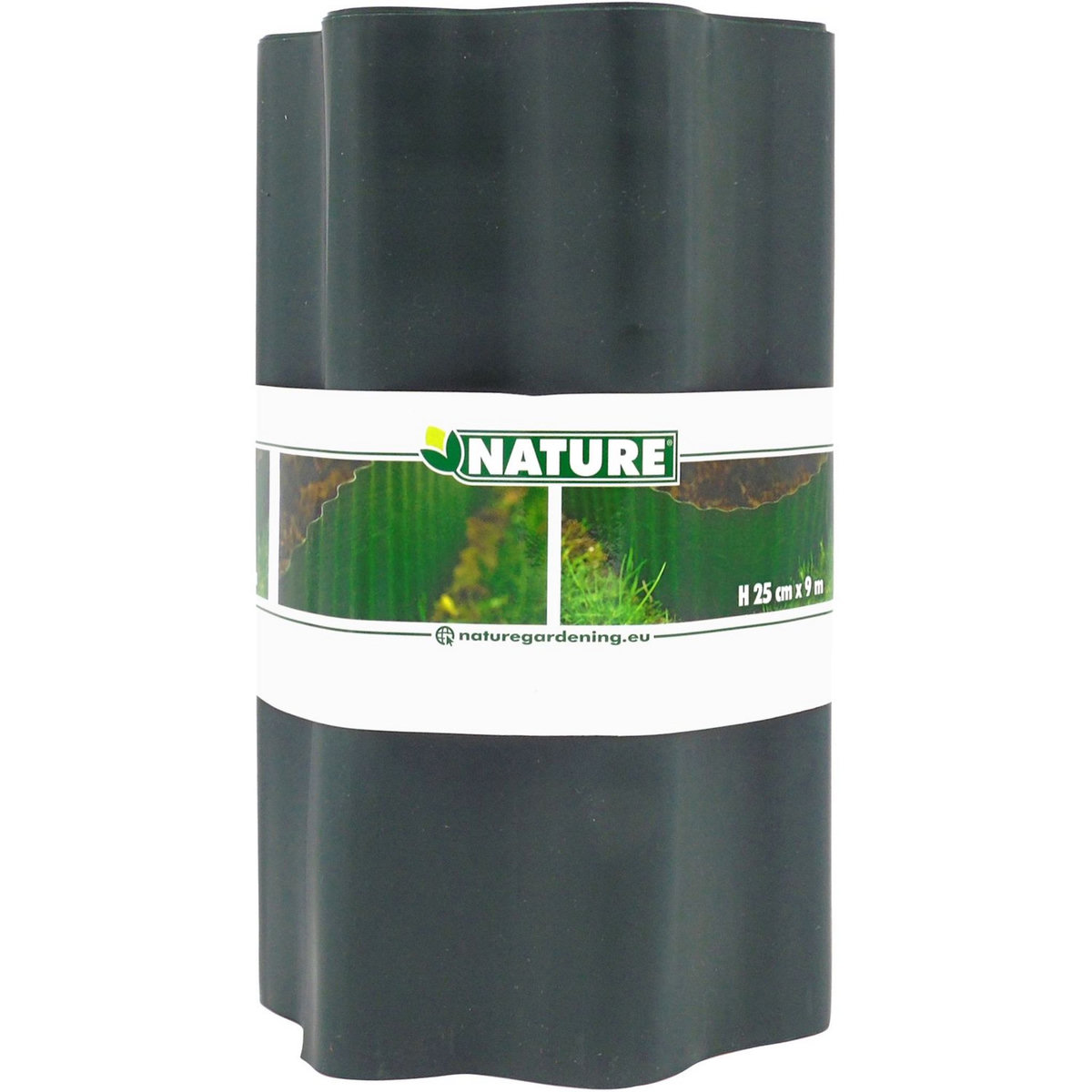 NATURE Bordure à gazon PVC vert - H25 cm x 9 mBordure à gazon PVC vert - H25 cm x 9 m