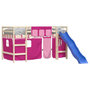 Voir la diapositive 4 : VIDAXL Rideaux pour lit mezzanine rose polyester