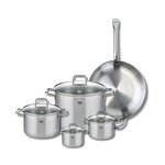 ELO Set de 1 Poêle de cuisson 32 cm et 4 faitouts 12, 14, 20 et 26 cm Elo Profi Citrin
