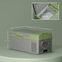 Voir la diapositive 3 : OUTSUNNY Glacière électrique voiture à compression 16,3L - réfrigérateur voiture congélateur 12/24V 60W max 2 modes gris vert