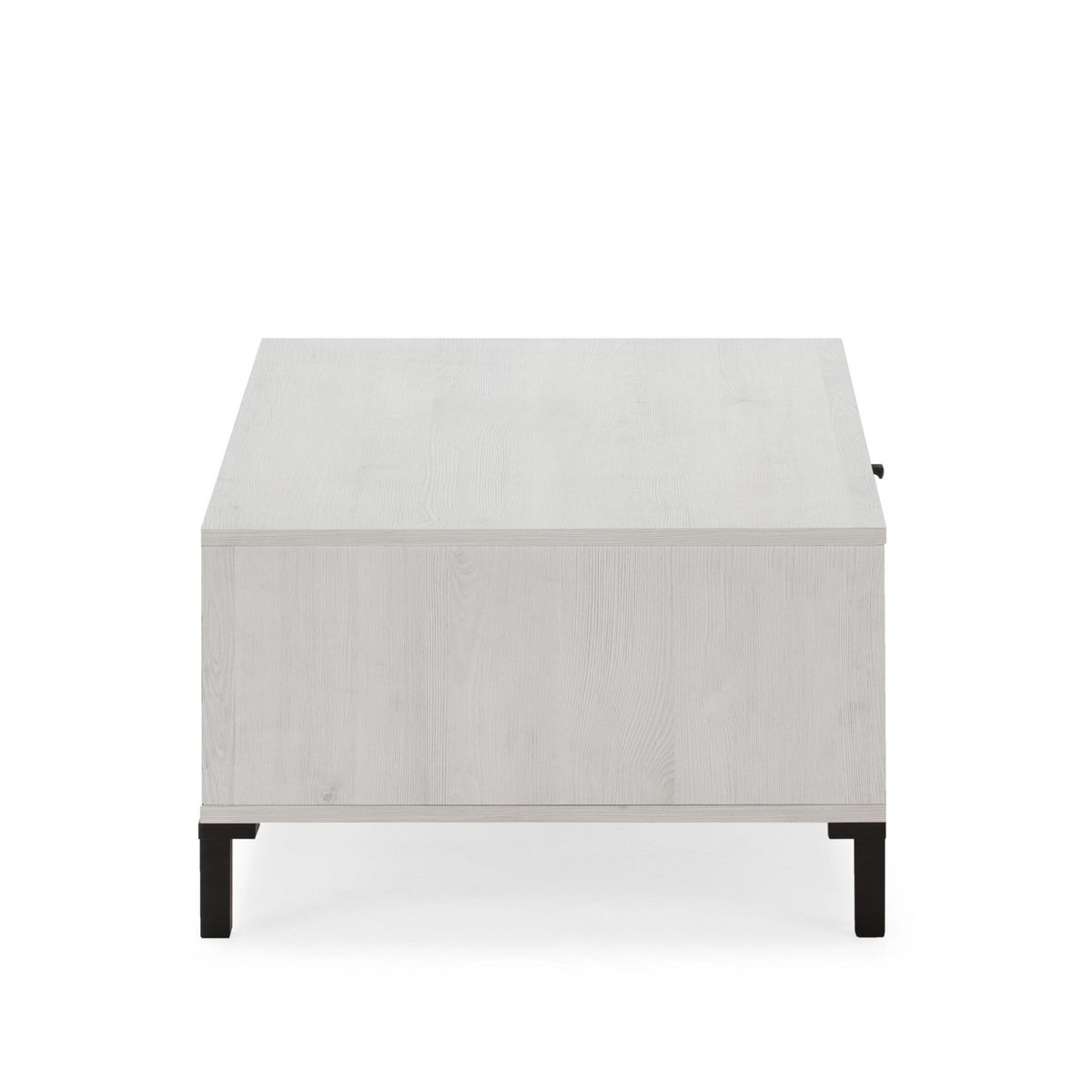VS VENTA-STOCK Table Basse Javea 1 tiroir et 2 niches, Couleur Blanc et Bois, 100 cm Largeur