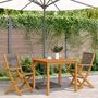 Voir la diapositive 3 : VIDAXL Chaises de jardin lot de 2 gris bois d'acacia et polypropylene