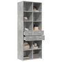 Voir la diapositive 3 : VIDAXL Buffet haut gris beton 70x42,5x185 cm bois d'ingenierie