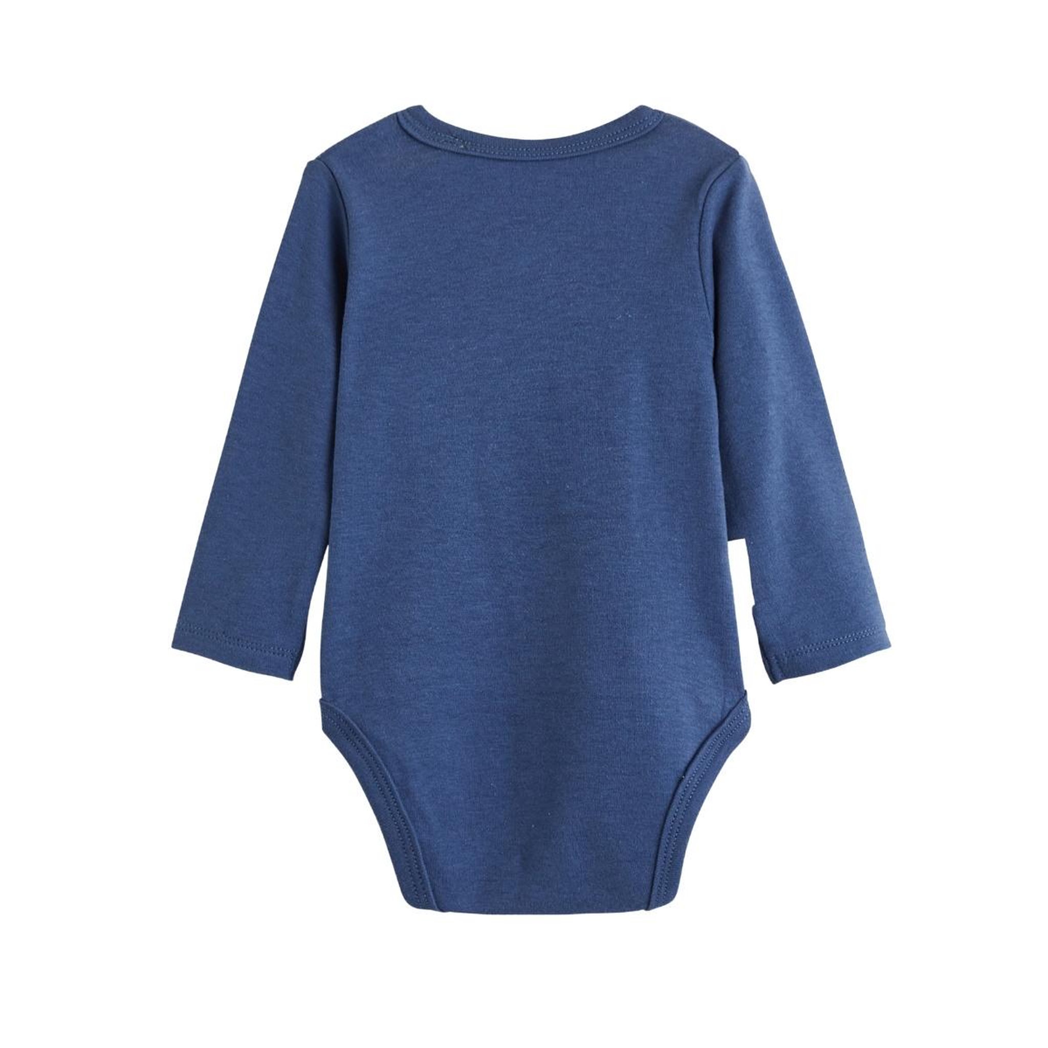 Voir la diapositive 3 : Petit Béguin Lot de 2 bodies bébé manches longues ouverture croisée emile