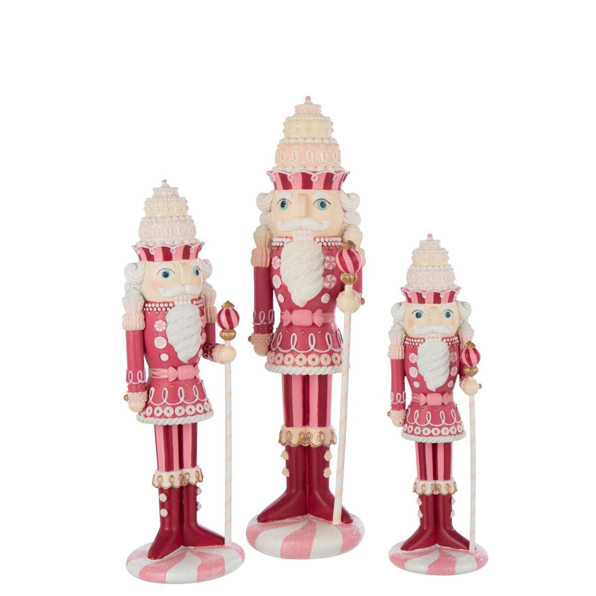 Voir la diapositive 2 : J-LINE Casse-noisette déco  bonbon  38cm rose