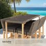 Voir la diapositive 4 : tectake Ensemble table en rotin avec 6 chaises avec cadre en aluminium marron naturel