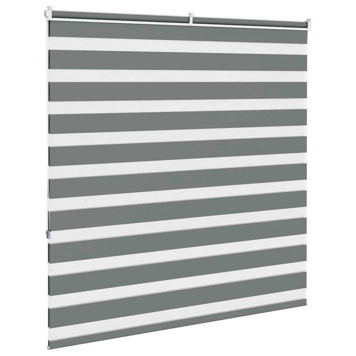 VIDAXL Store zebre gris fonce largeur du tissu 145,9 cm polyester