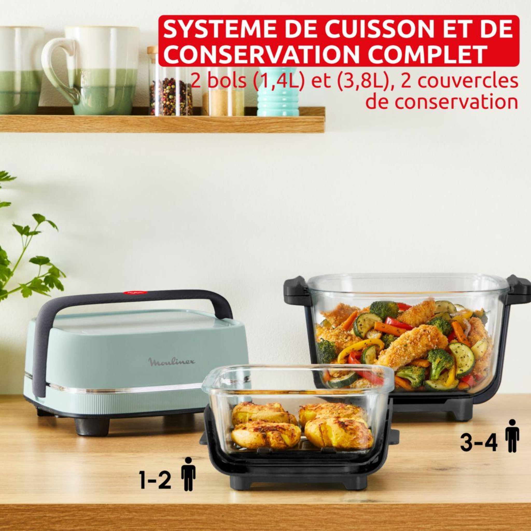 Voir la diapositive 3 : MOULINEX Friteuse sans huile CRISP GO FY7014E0