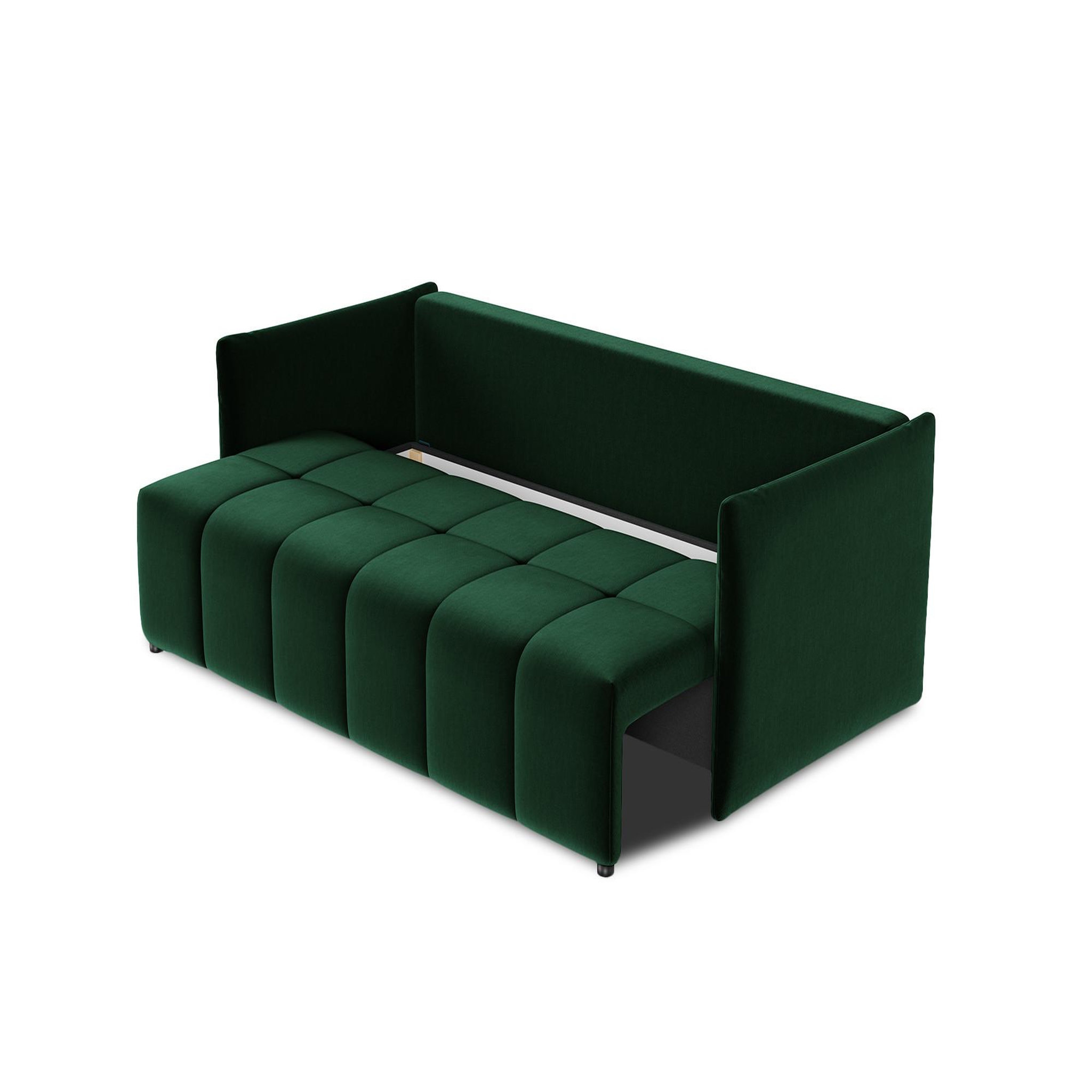 Voir la diapositive 2 : BEST MOBILIER Petra - canapé 3 places convertible avec coffre - en velours