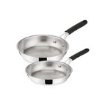 Lagostina Lot de 2 poêles inox 24/28cm - 012896600002