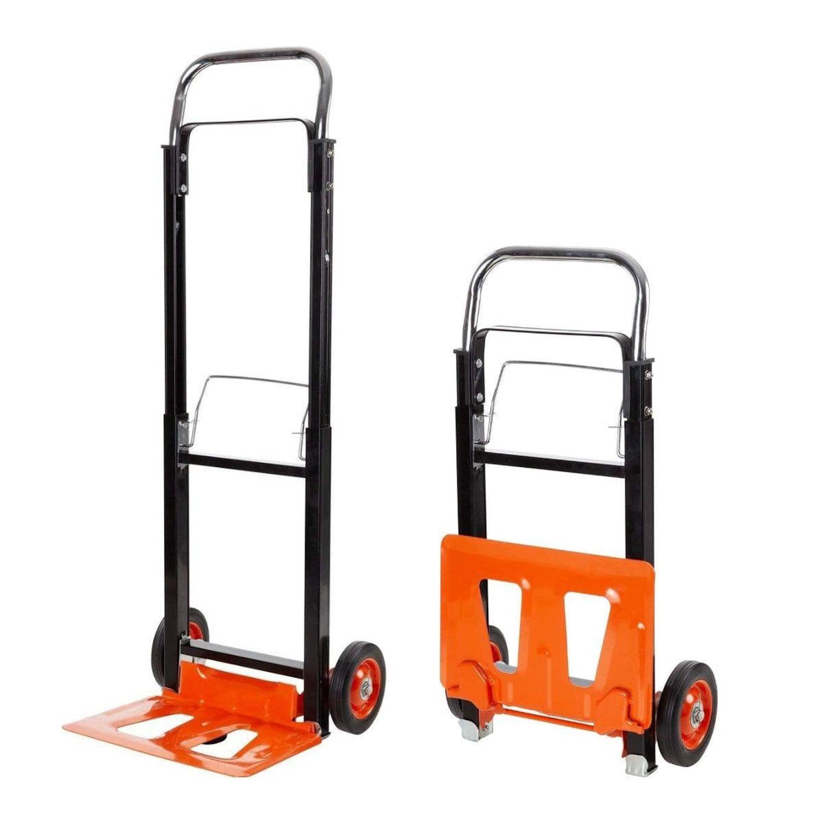 Black et Decker Chariot diable pliant Charge 90 kg BLACK & DECKER Compact et Léger Chariot à roues Manutention Déménagement Stockage