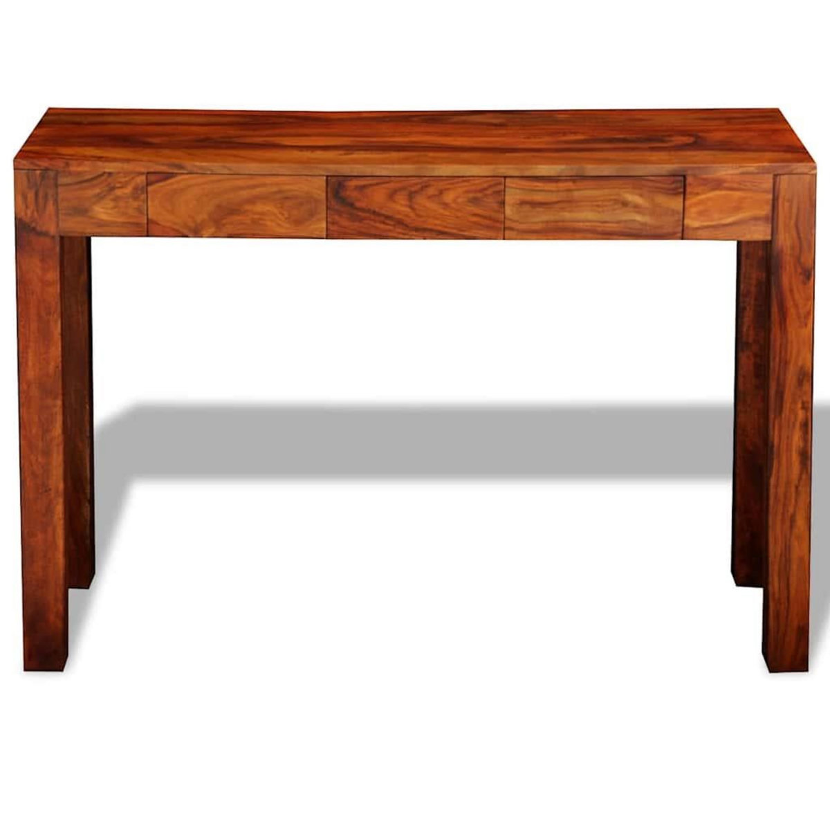 VIDAXL Table console avec 3 tiroirs 80 cm Bois massif