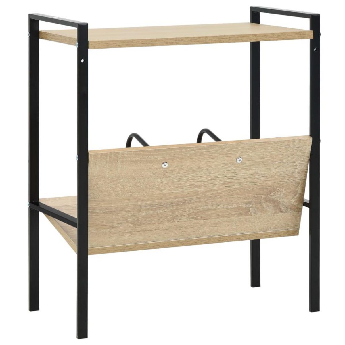 VIDAXL Bibliotheque 2 niveaux noir chene 52x28x59 cm bois d'ingenierie