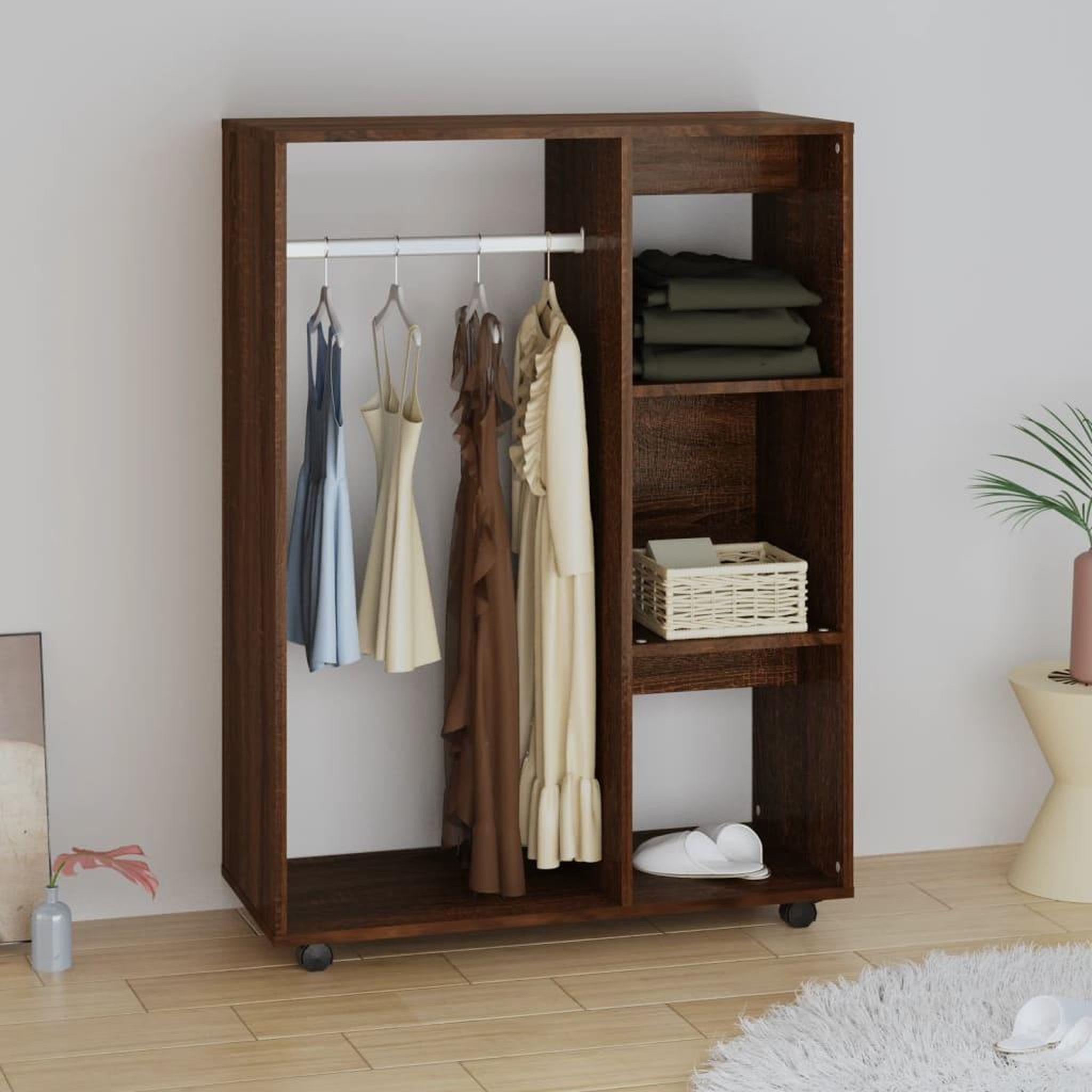 Voir la diapositive 1 : VIDAXL Garde-robe Chene marron 80x40x110 cm Bois d'ingenierie