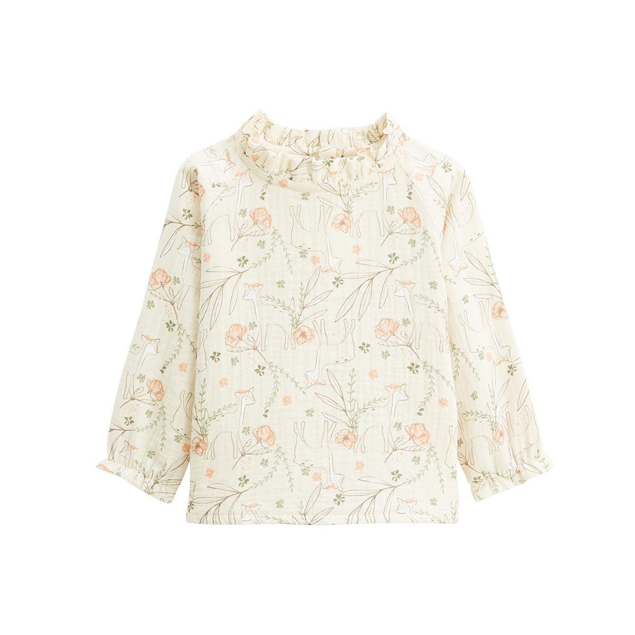 Voir la diapositive 1 : Petit Béguin Blouse enfant en gaze de coton Lison